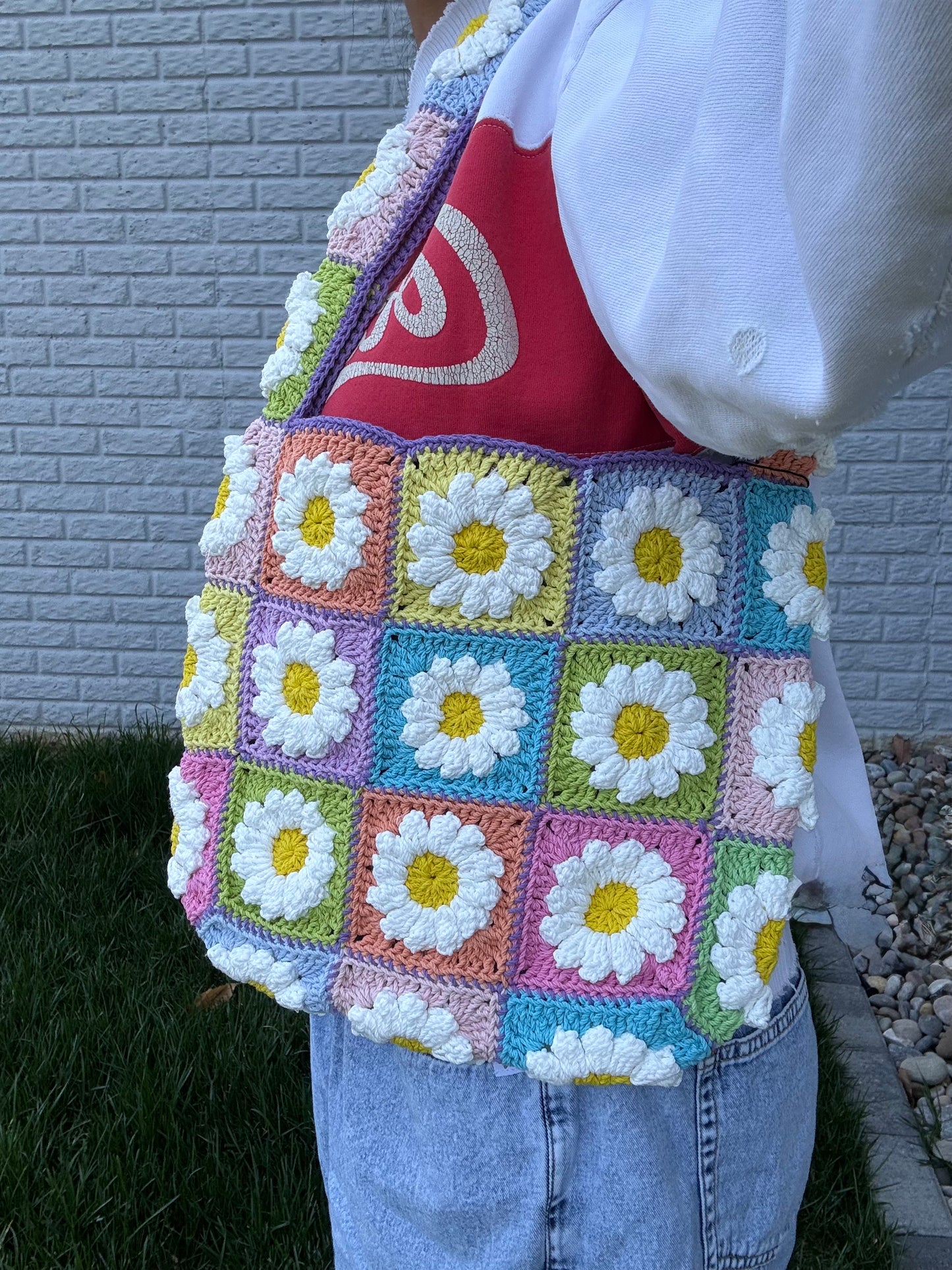 Tote bag daisy flowers