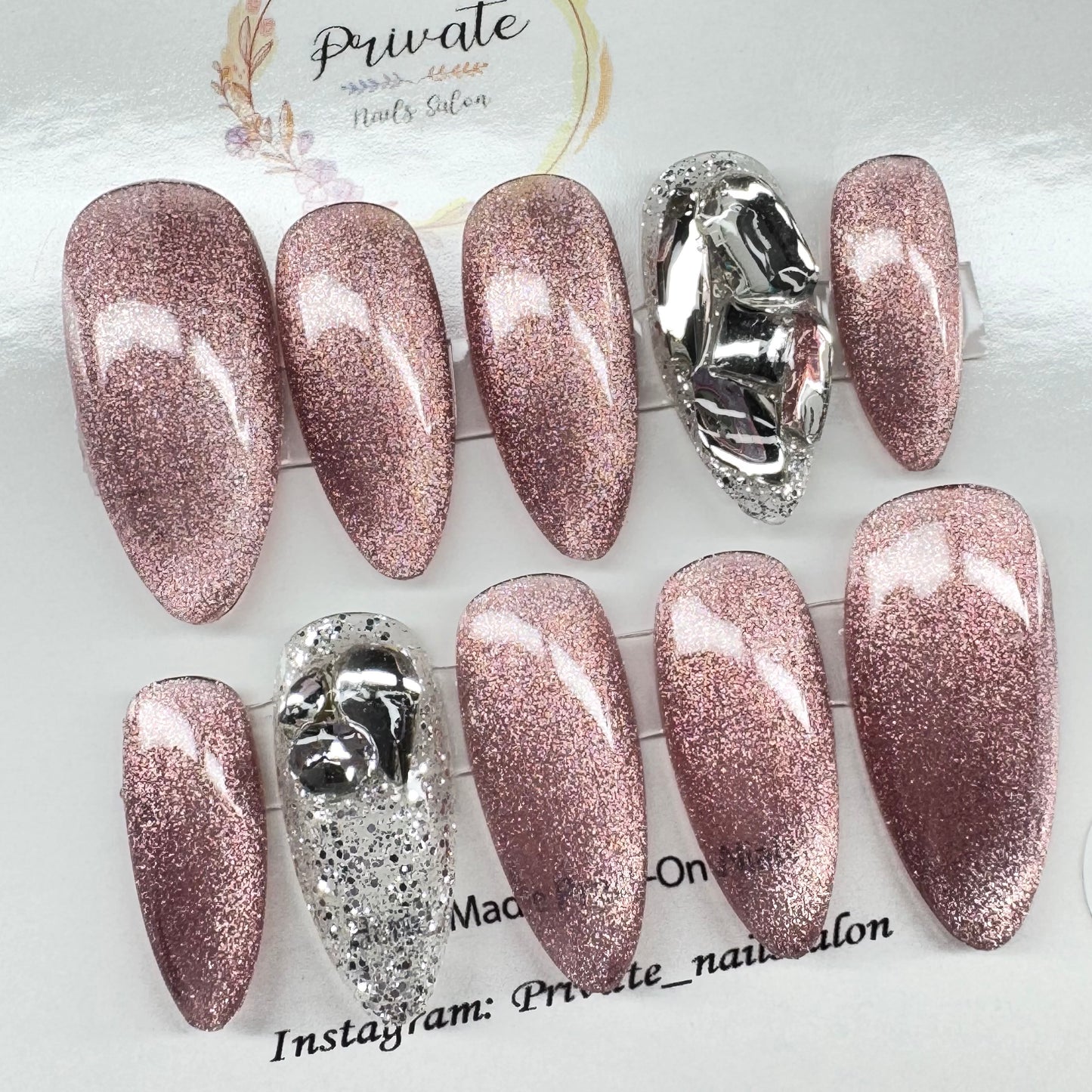 A-Rose gold cat eyes