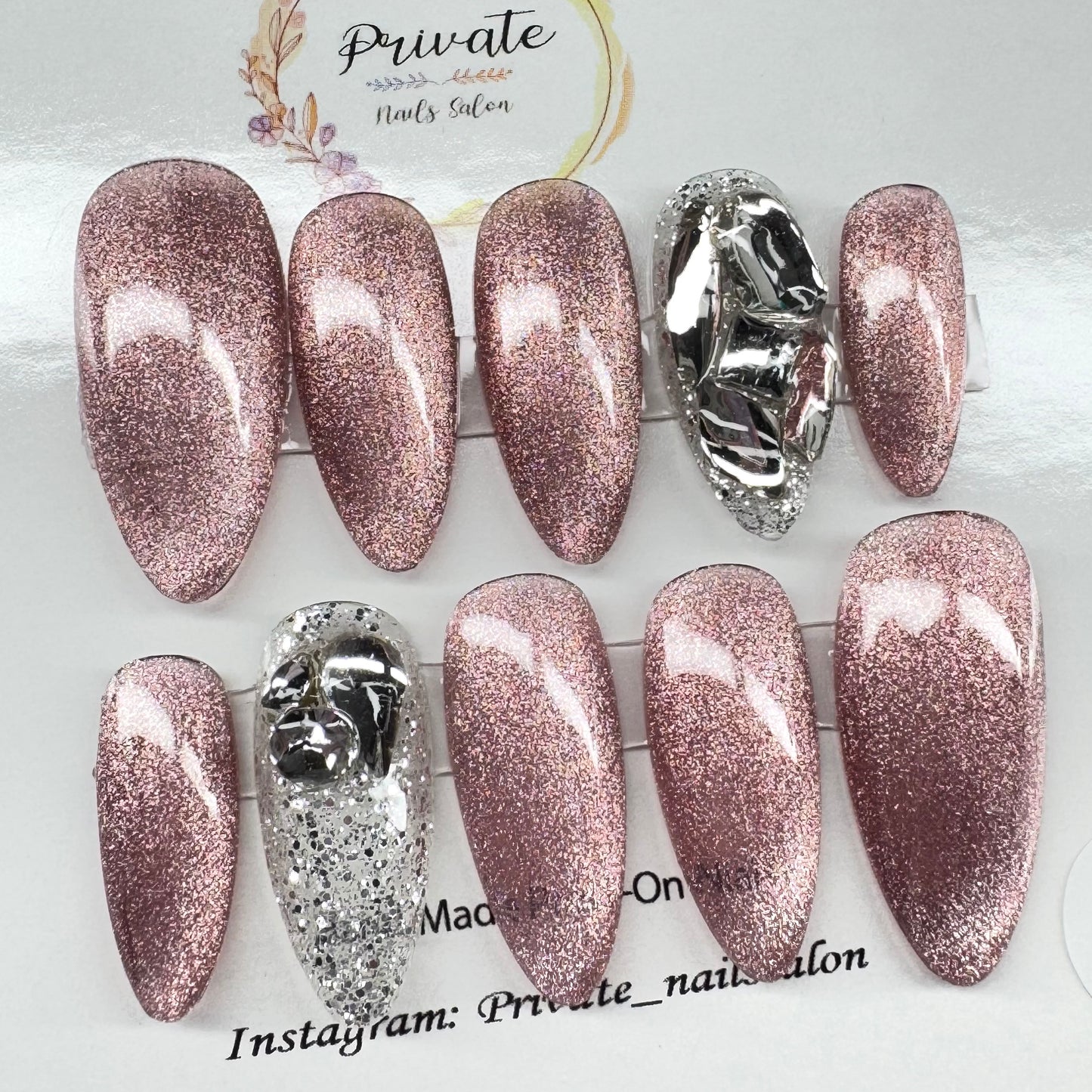 A-Rose gold cat eyes