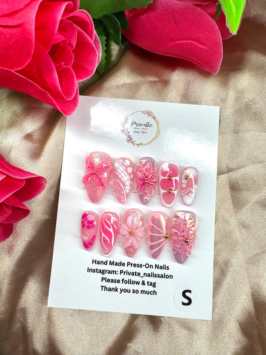 A-pink flowers 3D