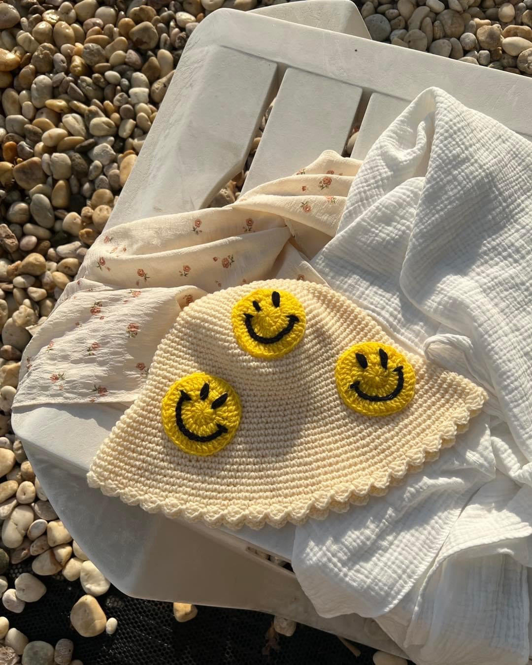 Smile knitted hat