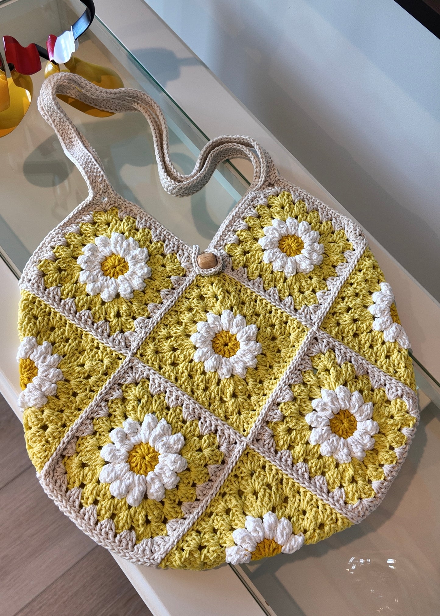 Tote bag full flower