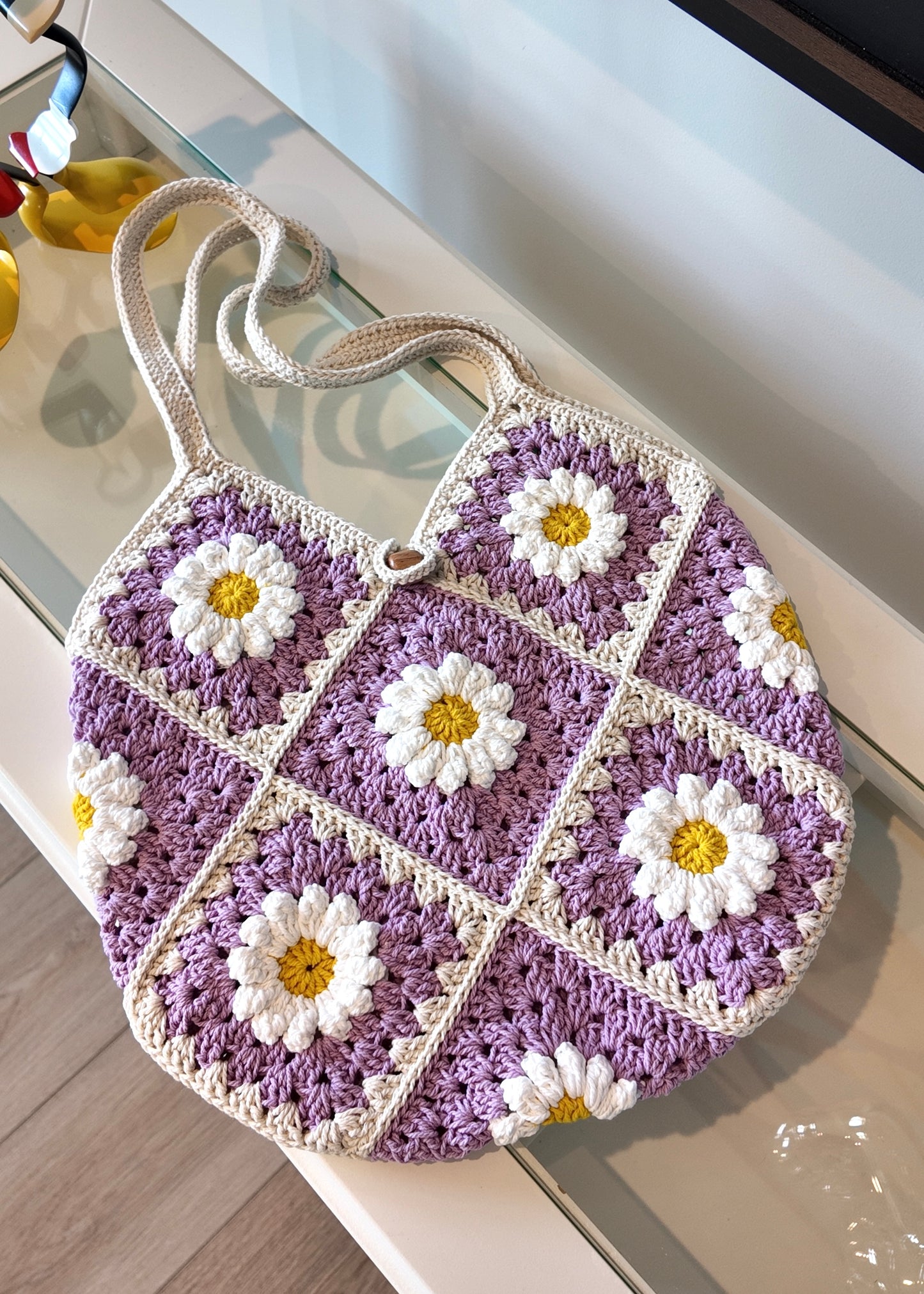 Tote bag full flower