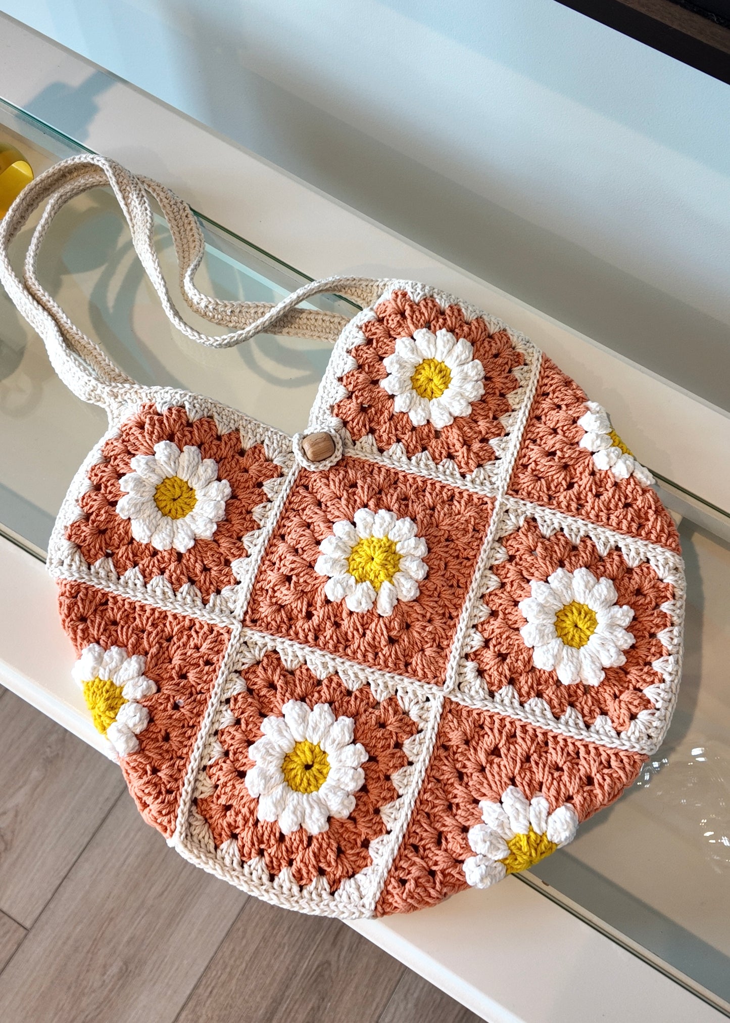 Tote bag full flower