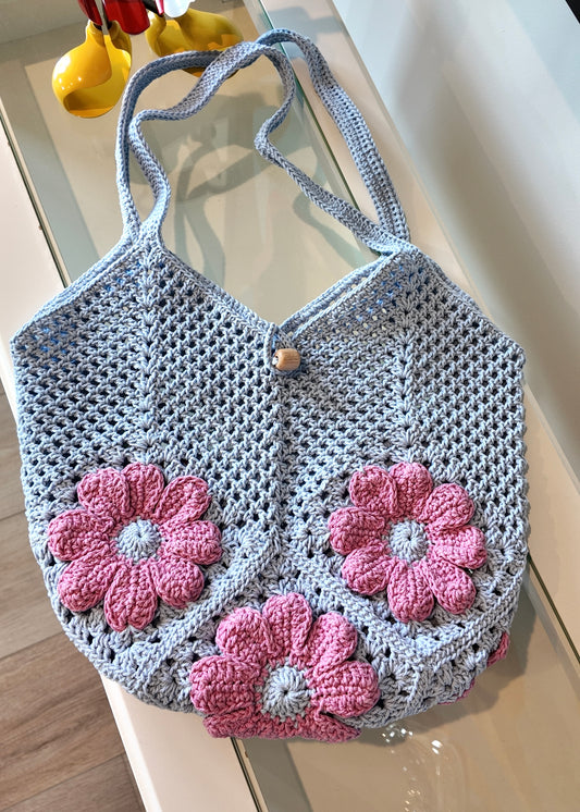 Tote bag daisy flowers 2