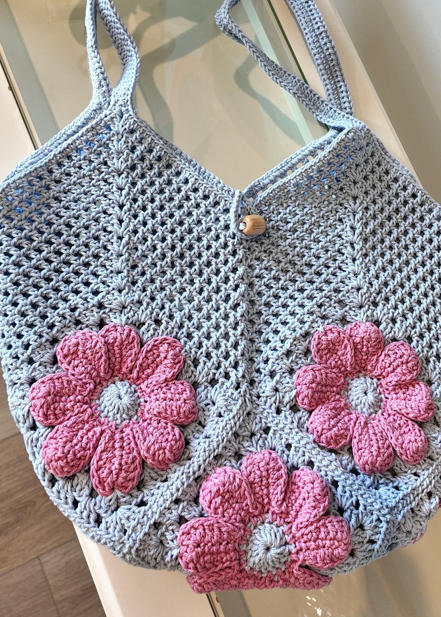 Tote bag daisy flowers 2